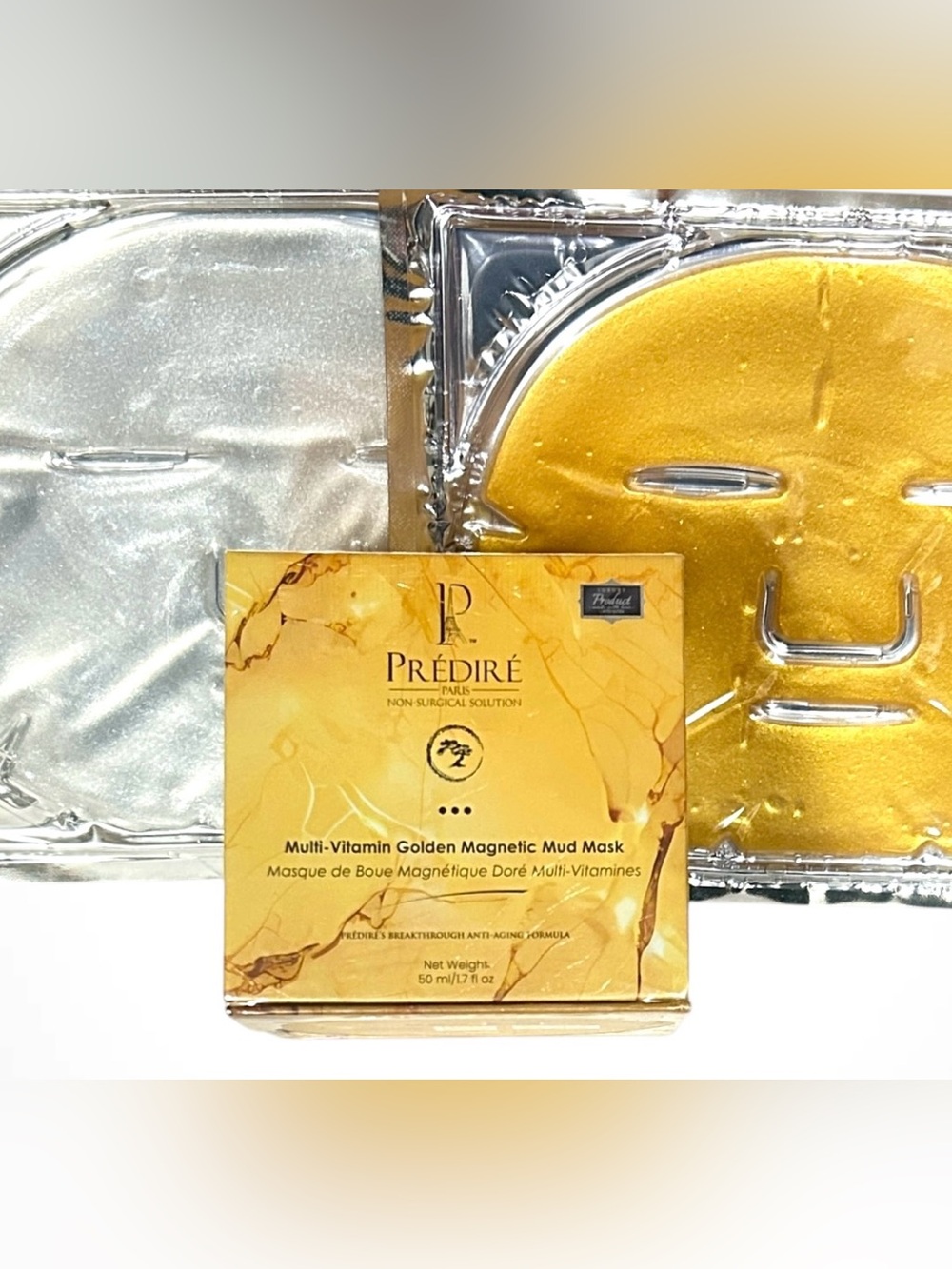 Predire Paris AntiAging Skincare 3pc Bundle Magnetic Mud 2 Facial Treatment Mask
